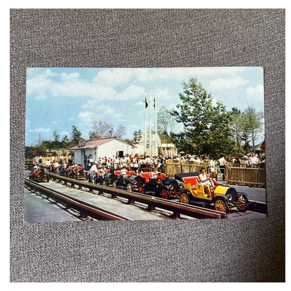 Vintage Other - Vintage Pleasure Island Wakefield MA Postcard Horseless Carriages 1911 Cadillacs
